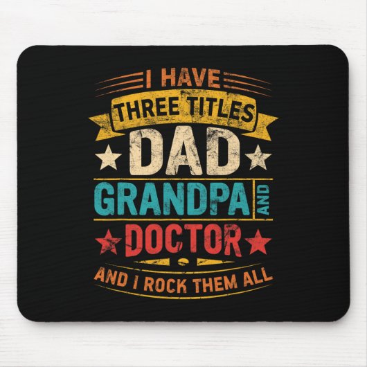 Ärztin Opa for Men Funny Doctor Vater Vathers Da Mousepad (Vorne)