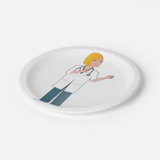 Ärztin Pappteller (Schrägansicht)