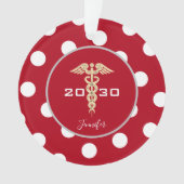 Ärztin Personalisierte Weihnachten Ornament (Vorderseite)