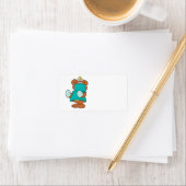 Ärztin Teddybärdesign Adressaufkleber (Insitu)