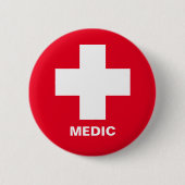 Ärztin und Erste Hilfe, Krankenwagen, Doktor Button (Vorderseite)