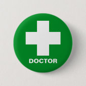 Ärztin und Erste Hilfe, Krankenwagen, Medizin Button (Vorderseite)