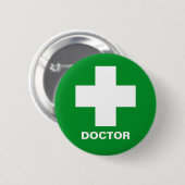 Ärztin und Erste Hilfe, Krankenwagen, Medizin Button (Vorne & Hinten)