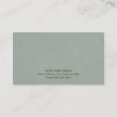 Arztkarte Visitenkarte (Rückseite)