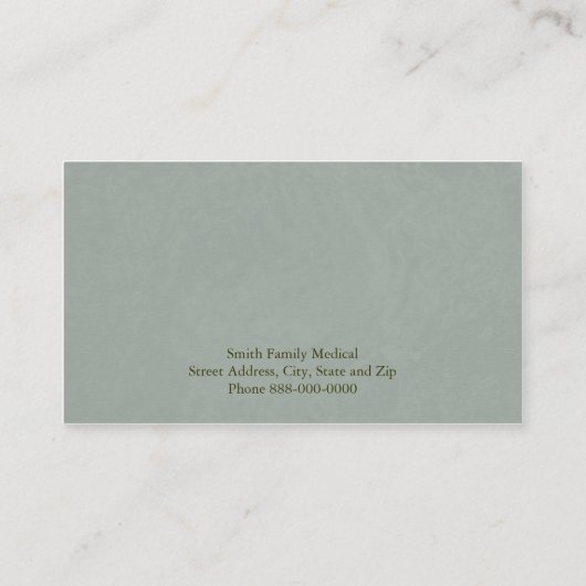 Arztkarte Visitenkarte (Rückseite)