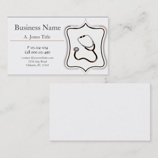 Arztkarte Visitenkarte (Vorne/Hinten)