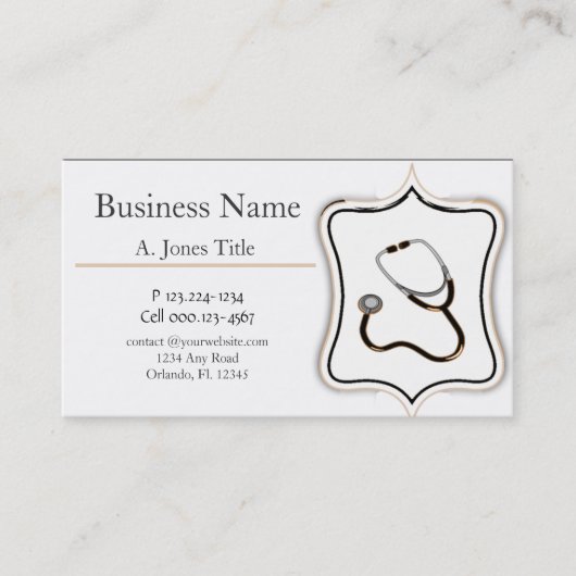 Arztkarte Visitenkarte (Vorderseite)