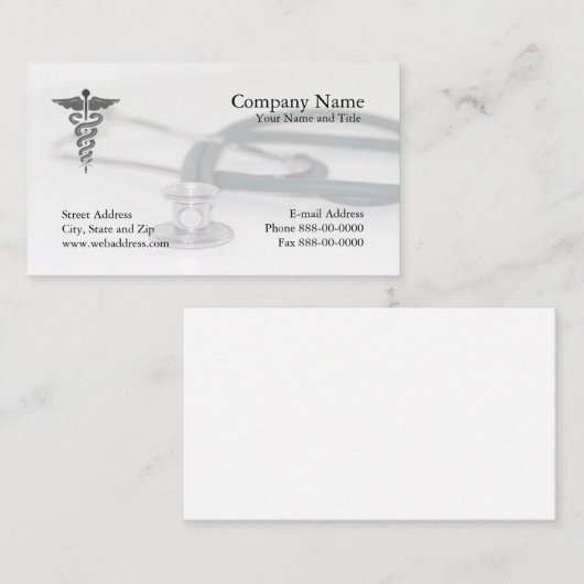 Arztkarte Visitenkarte (Vorne/Hinten)