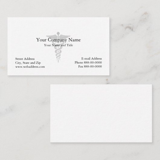 Arztkarte Visitenkarte (Vorne/Hinten)