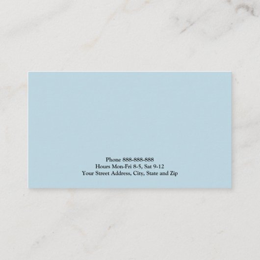 Arztkarte Visitenkarte (Rückseite)