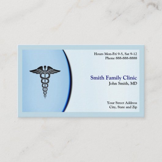 Arztkarte Visitenkarte (Vorderseite)