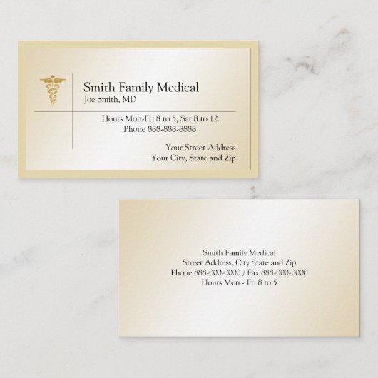 Arztkarte Visitenkarte (Vorne/Hinten)