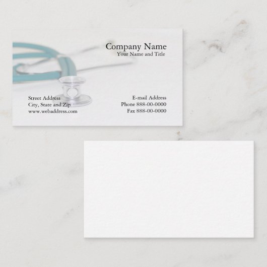 Arztkarte Visitenkarte (Vorne/Hinten)