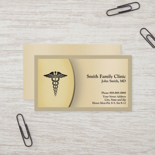 Arztkarte Visitenkarte (Vorderseite/Rückseite Beispiel)