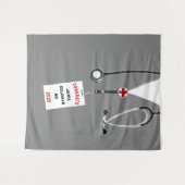 Ärztliche Abschluss Glückwunsch Wandteppich (Vorderseite (Horizontal))