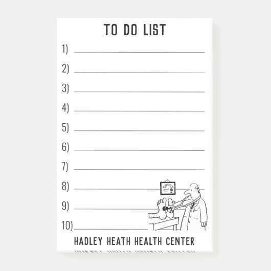 Ärztliche Ärzte Gesundheitszentrum für PersonalIse Post-it Klebezettel (Vorderseite)