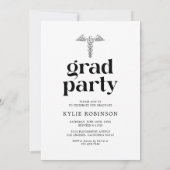 Ärztliche Ärztin Krankenschwester Foto Graduation Einladung (Rückseite)