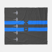 Ärztliche Ärztin MD Caduceus an blauen Streifen Fleecedecke (Vorderseite (Horizontal))