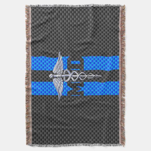 Ärztliche Ärztin MD Caduceus auf Carbon Fibre Deco Decke (Vorderseite Vertikal)