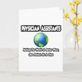 Ärztliche Assistenten...Welt ein besserer Ort Karte (Gelbe Blume)