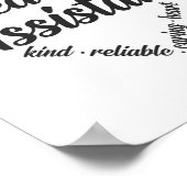 Ärztliche Assistentin Herz-Word Cloud Poster (Ecke)