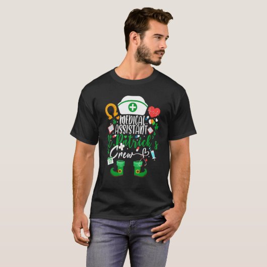 Ärztliche Assistentin St Patrick's Day Nurse T-Shirt (Vorne ganz)
