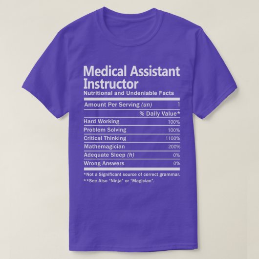 Ärztliche Assistenzärztin Ernährungsfaktoren Job T-Shirt (Design vorne)