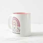 Ärztliche Assistenzbehandlung Boho Rainbow Zweifarbige Tasse (Vorderseite Links)