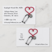 Ärztliche Bemühungs-Visitenkarte Visitenkarte (Vorne/Hinten)