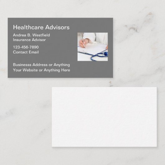 Ärztliche Betreuung - Visitenkarten Visitenkarte (Vorne/Hinten)