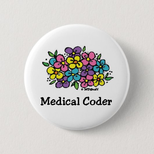 Ärztliche Coder Blooms1 Button (Vorderseite)