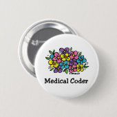 Ärztliche Coder Blooms1 Button (Vorne & Hinten)