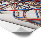 Ärztliche Darstellung weiblicher Brustkunst Poster (Ecke)