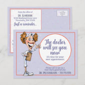 Ärztliche Erinnerung Funny Nurse Postkarte (Vorne/Hinten)