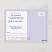 Ärztliche Erinnerung Funny Nurse Postkarte (Rückseite)