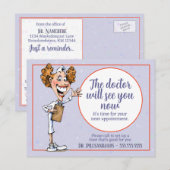 Ärztliche Erinnerung Funny Nurse Postkarte (Vorne/Hinten)