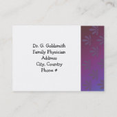 Ärztliche Ernennung Moderne Blumenpraxis Terminkarte (Rückseite)