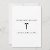 Ärztliche Graduierung der modernen Ärzteschule Einladung (Rückseite)