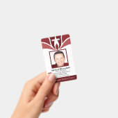 Ärztliche ID des Mitarbeiters des Custom Burgundy  Ausweis (Handheld)
