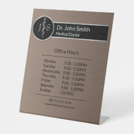 Ärztliche Klasse Noble Asclepius Rod Öffnungszeite Sockelschild