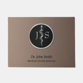 Ärztliche Klasse Noble Silver Rod of Asclepius Fußmatte