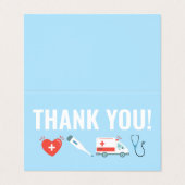 Ärztliche Krankenpflege Dankeschön Visitenkarten (Außenseite Aufgefaltet)