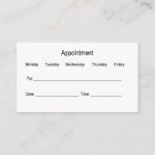 Ärztliche Pädiatrische Personalausweise Visitenkarte (Rückseite)