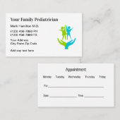 Ärztliche Pädiatrische Personalausweise Visitenkarte (Vorne/Hinten)