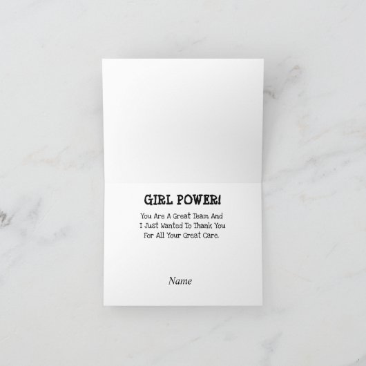 Ärztliche Praxis bei Frauen Grußkarte Karte (Innenseite)