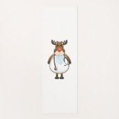 Ärztliche Rentierkrankung mit Stethoskop Yogamatte (Vorderseite)