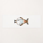 Ärztliche Rentierkrankung mit Stethoskop Yogamatte (Vorderseite (Horizontal))