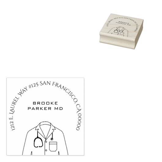 Ärztliche Rücksendeadresse Gummistempel (Stempel)