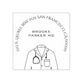 Ärztliche Rücksendeadresse Gummistempel (Prägung)