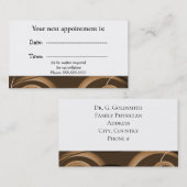 Ärztliche Stellenkarte Braun Abstrakt Terminkarte (Vorne/Hinten)